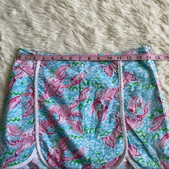 Lilly Pulitzer skirt skort cala in lobstah roll mini colorful blue pink 0 - Picture 11 of 13